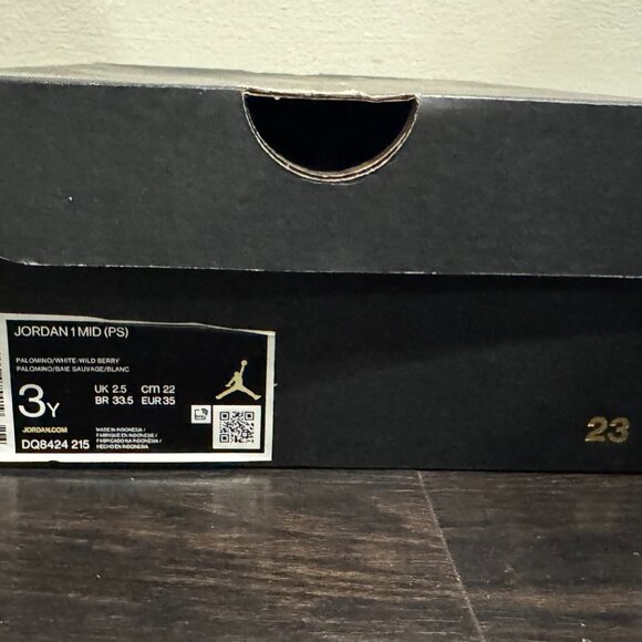 Air Jordan 1 Mid Palomino - Brown Purple (Size 3Y) - Picture 5 of 5